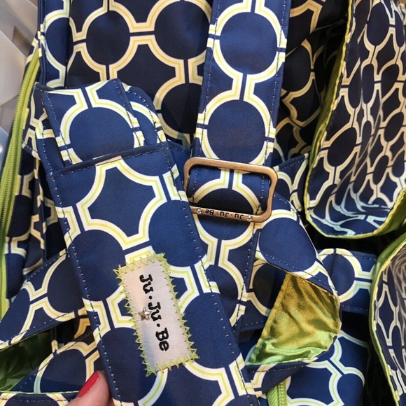 Ju-Ju-Be Classic Be Prepared Diaper Bag in Royal Envy Print with Stroller clasps - Picture 8 of 13